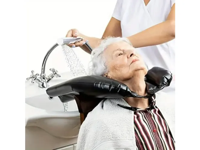 Recipiente para lavado de cabello portátil